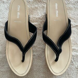 Miu Miu / Prada Black Women's Sandals